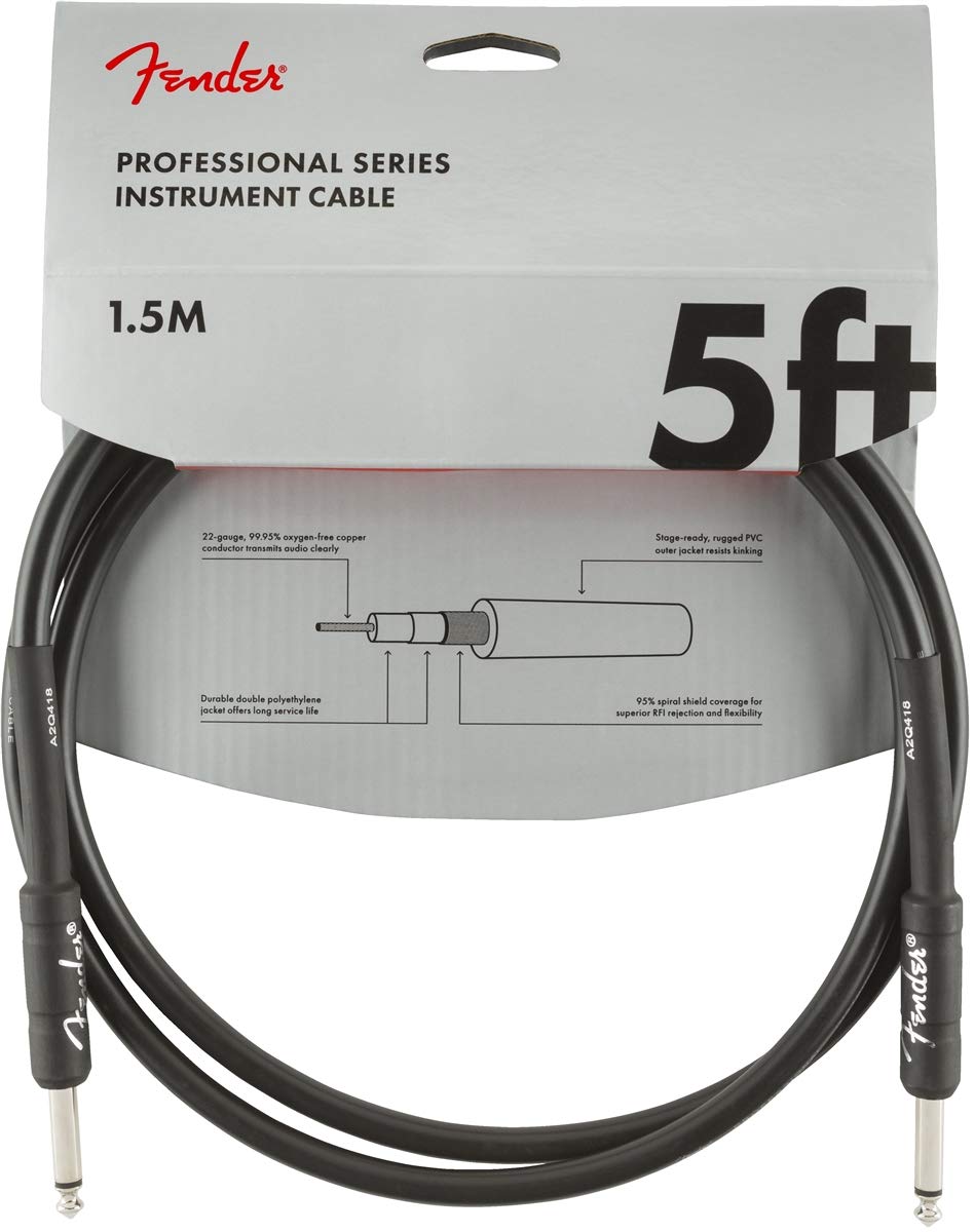 Amazon.com: Fender Professional Series Instrument Cable 5 Feet